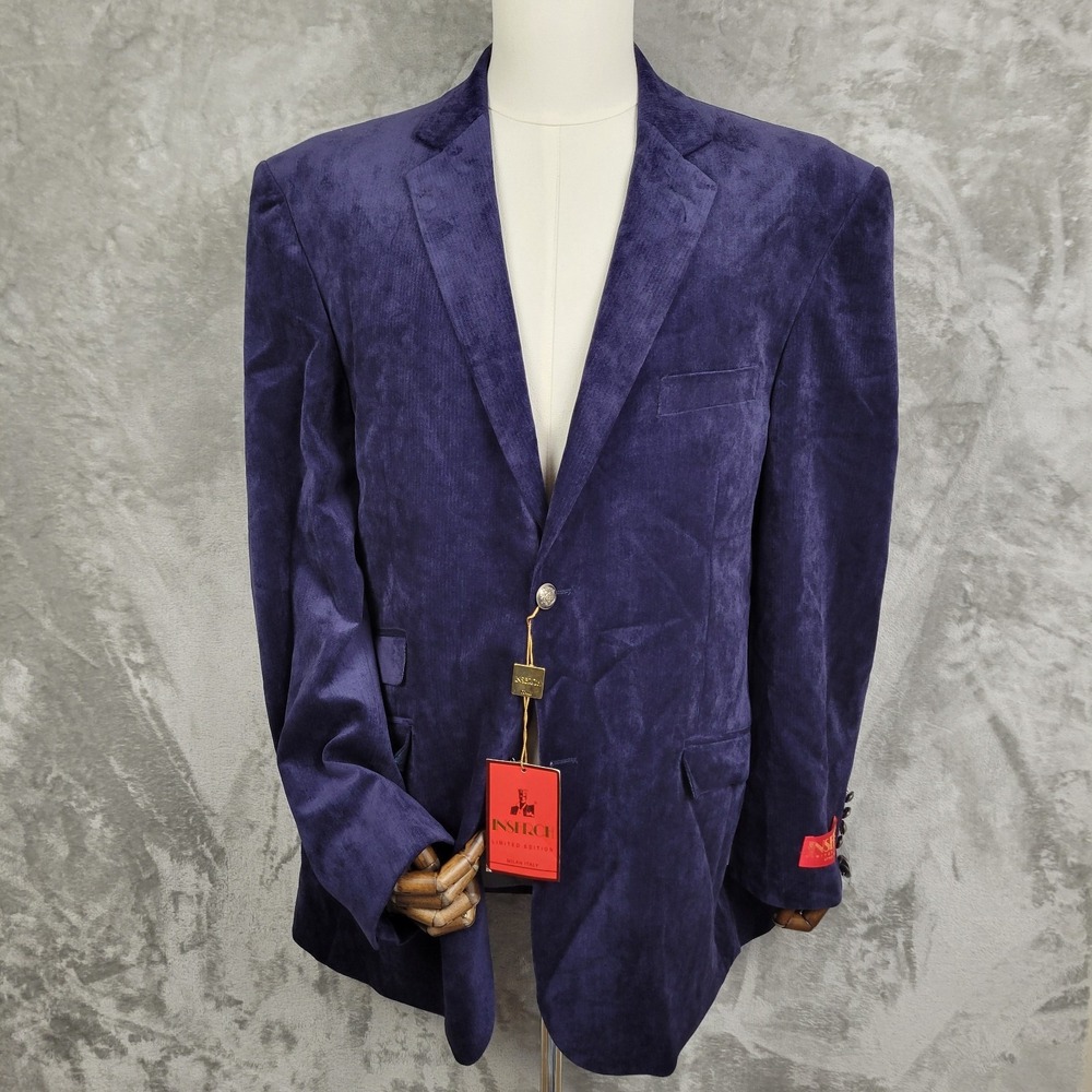 Inserch Blazer‎ Men's XL Navy Blue 2 Button Limited Edition Style Italy Jacket